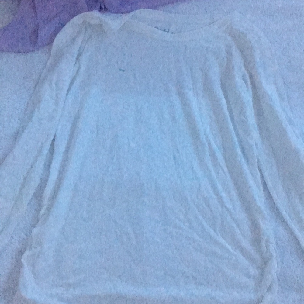 Hanes plain white long sleeve